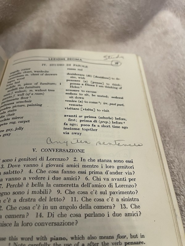 PRESENT DAY ITALIAN BY JOSEPH LOUIS RUSSO 1947 HARDCOVER Vintage 50s Textbook gallery