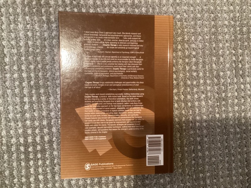 Couples Therapy Textbook Hardcover by Linda Berg-Cross gallery