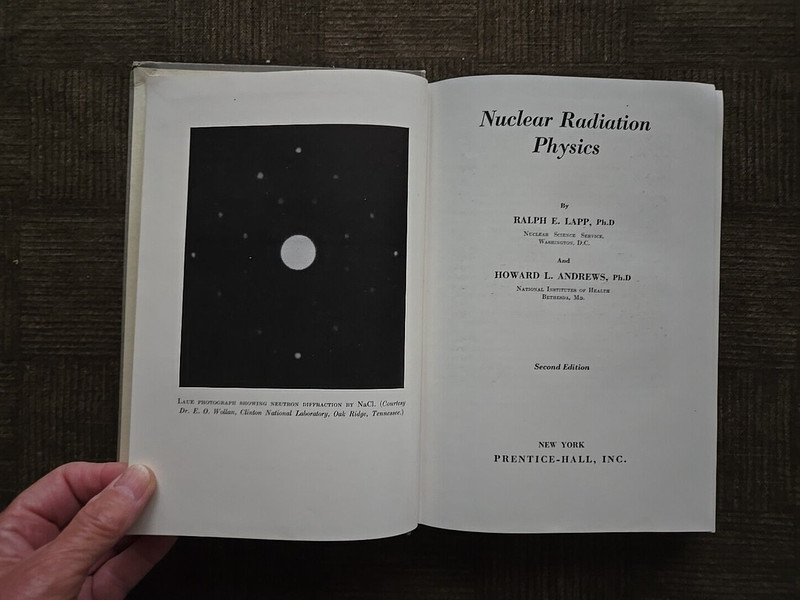 NUCLEAR RADIATION PHYSICS by R.E. Lapp & H.l. Andrews 2nd Ed Prentice Hall ©1955 gallery