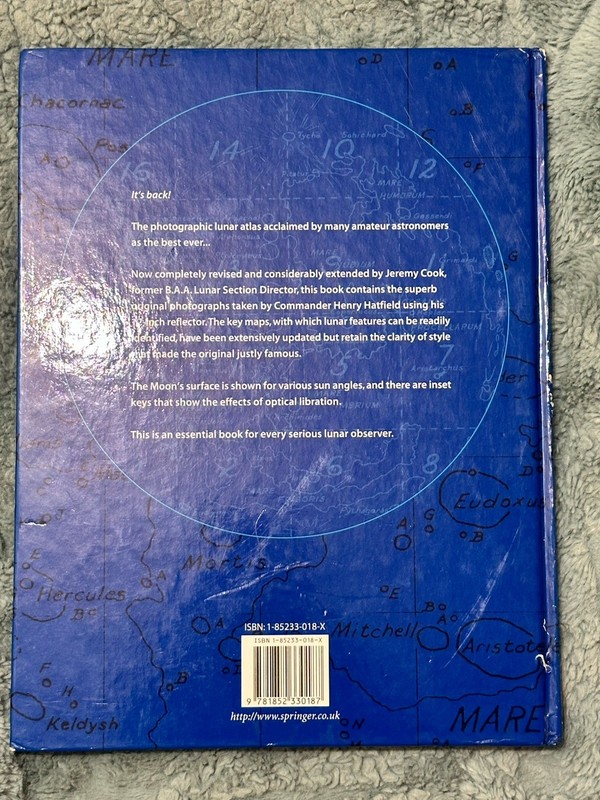 The Hatfield Photographic Lunar Atlas Hardback Book gallery