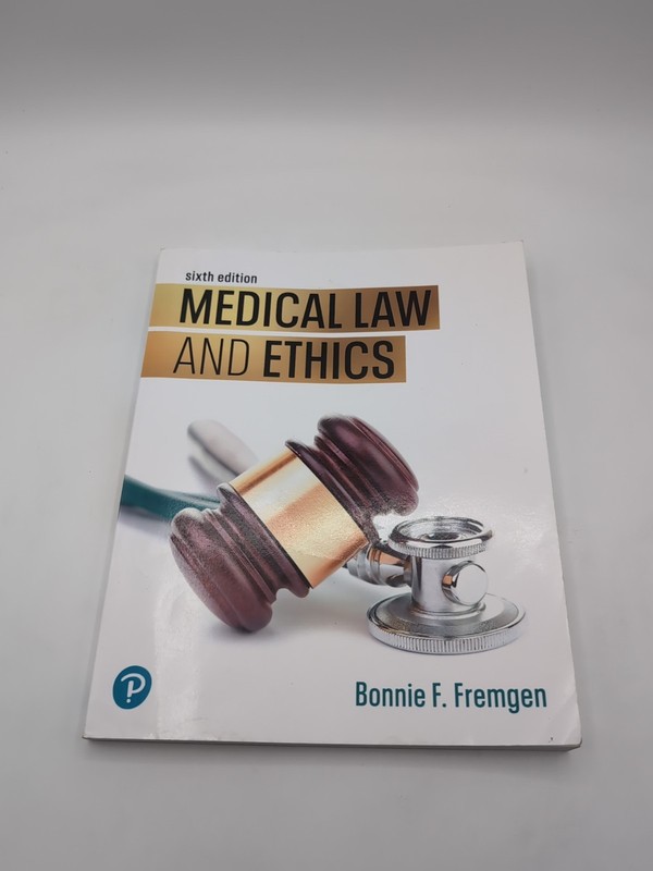 Medical Law and Ethics by Bonnie Fremgen (2019, Trade Paperback)