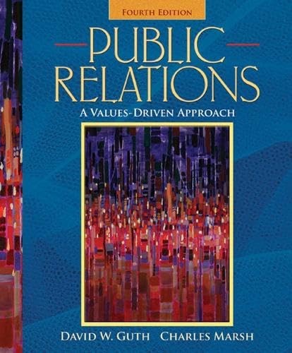 Public Relations: A Values-Driven Approach (4th Edition) – paperback Marsh, …