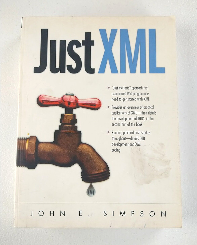 Just XML by John E. Simpson (1999 Trade Paperback) Programming Coding Book