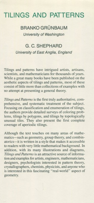 Tilings and Patterns by Branko Grunbaum, Geoffrey Colin Shephard gallery