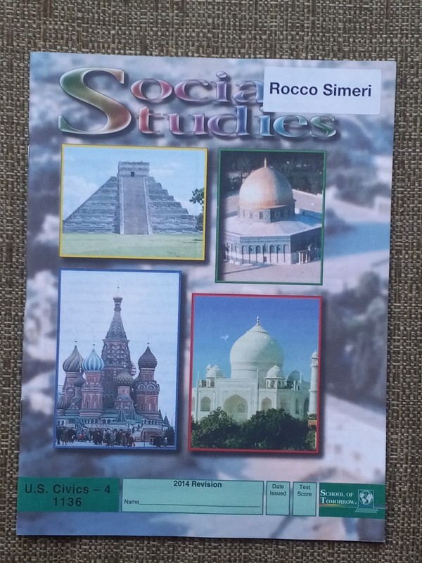 ACE Paces School of Tomorrow Social studies U.S. Civics -4 Student Bk New!!!!