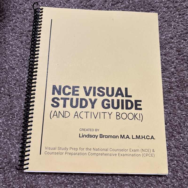 NCE Visual Study Guide & Activity Book by Lindsay Braman - Spiral-Bound Test Pre