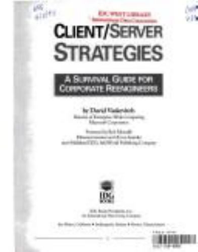 Client/Server Strategies: A Survival Guide for Corporate Reengineers, David Vask