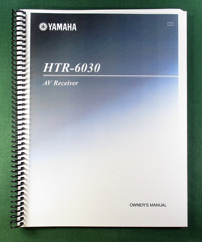 Yamaha HTR-6030 Instruction Manual: 78 Pages & Protective Covers!
