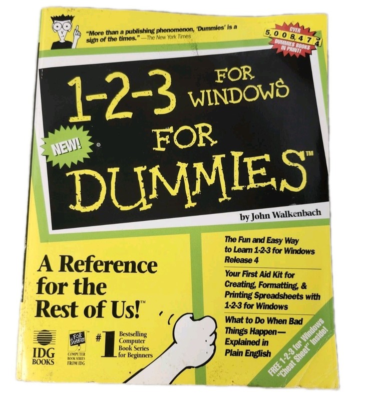 1-2-3 for Windows For Dummies by John Walkenbach IDG Books Spreadsheet Guide