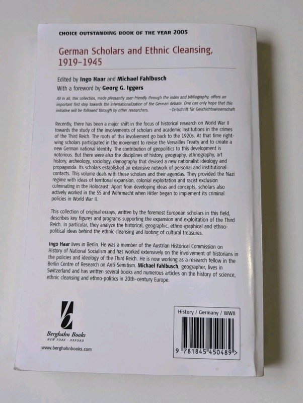 Michael Fahlbusch German Scholars and Ethnic Cleansing, 1920-1945 (Paperback) gallery