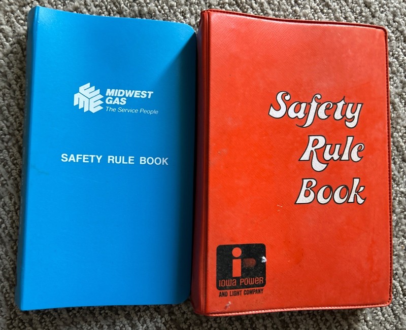Iowa Power & Electricity Gas Safety Rule Book Vintage 1970s Safety Manual Lot