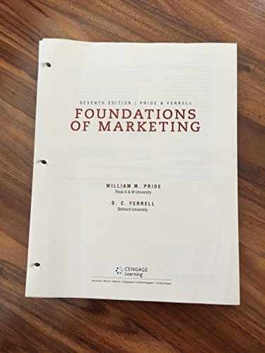 Foundations of Marketing – Paperback, by Pride William M.; Ferrell – Acceptable