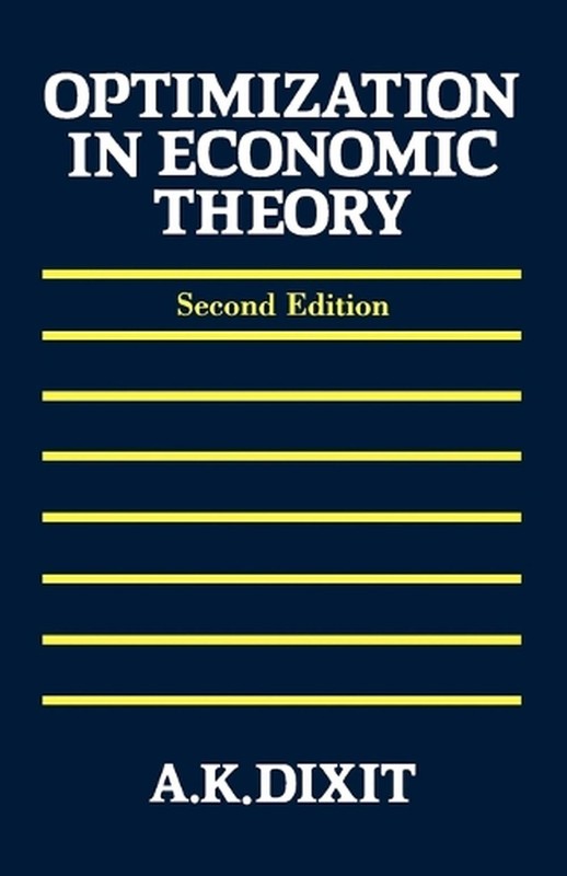 Optimization in Economic Theory by Avinash K. Dixit (English) Paperback Book