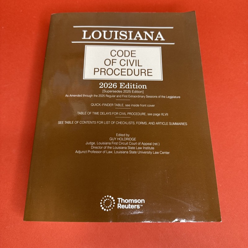 Louisiana Code of Civil Procedure. 2026 edition.
