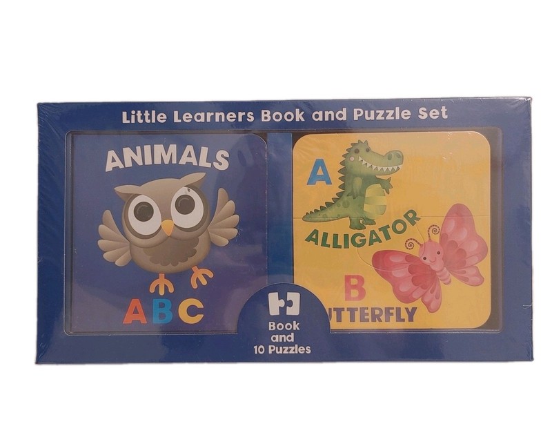 LITTLE LEARNERS BOOK & PUZZLES – ANIMALS ABC ( Boxed Set ) kid’s board book