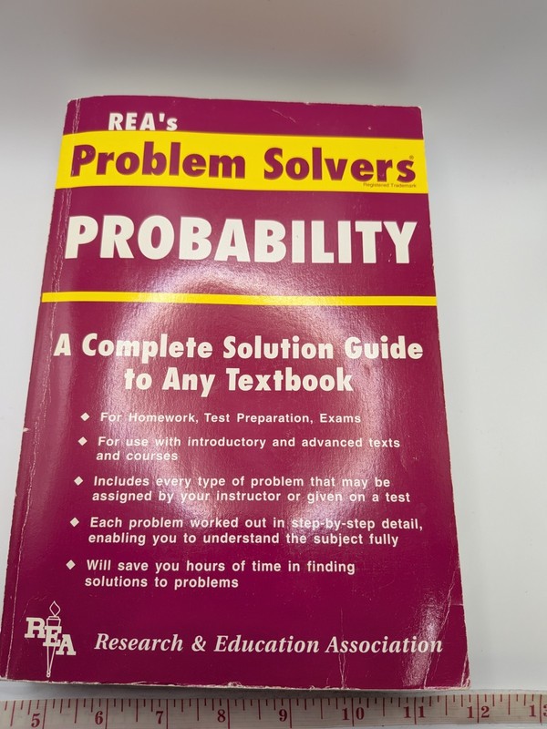 REA’s Problem Solvers Probability Book Study Guide Solution Guide Textbook