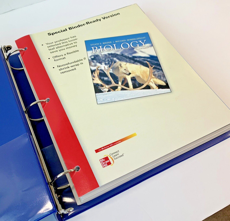 Biology by Sylvia Mader - Loose Leaf Version - Includes New 3-ring Binder gallery