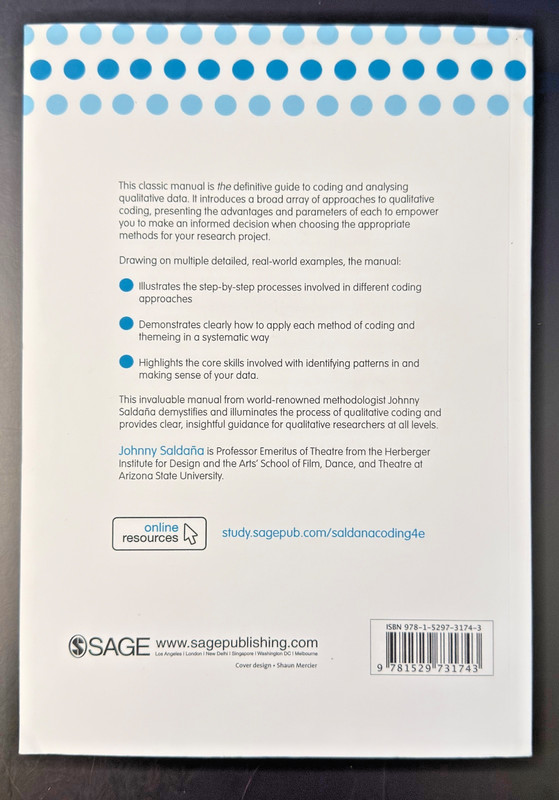 Coding Manual for Qualitative Researchers by Johnny Saldaña (2021, LIKE NEW gallery