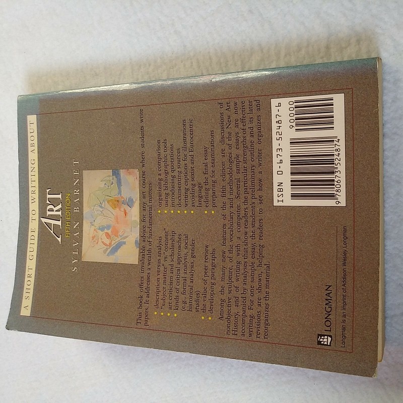 A Short Guide to Writing About Art | Sylvan Barnet | Paperback | Art Writing gallery