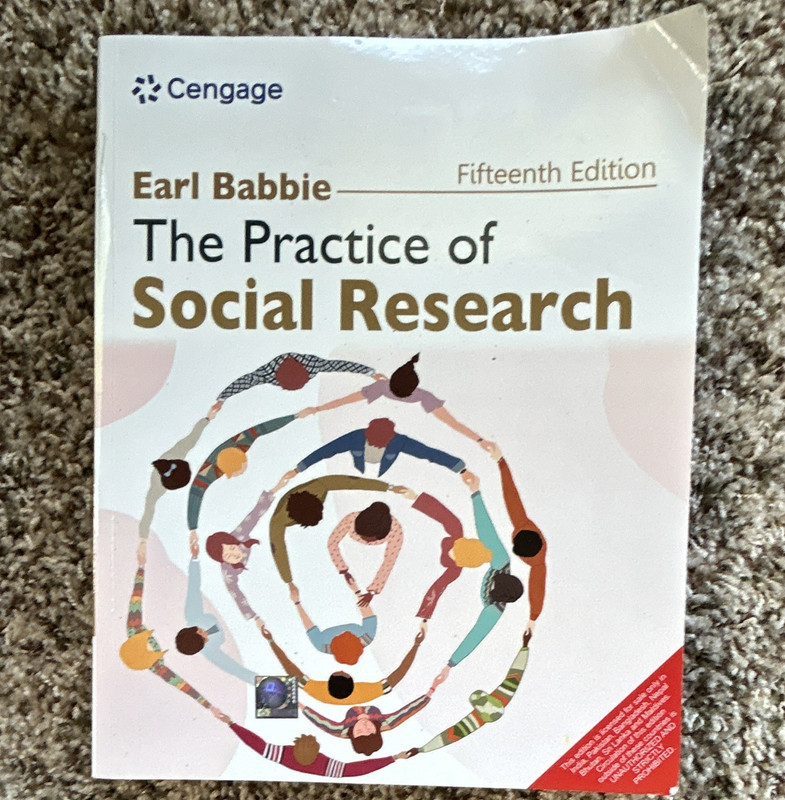 Cengage The Practice of Social Research 15th Ed Earl Babbie Paperback 2013