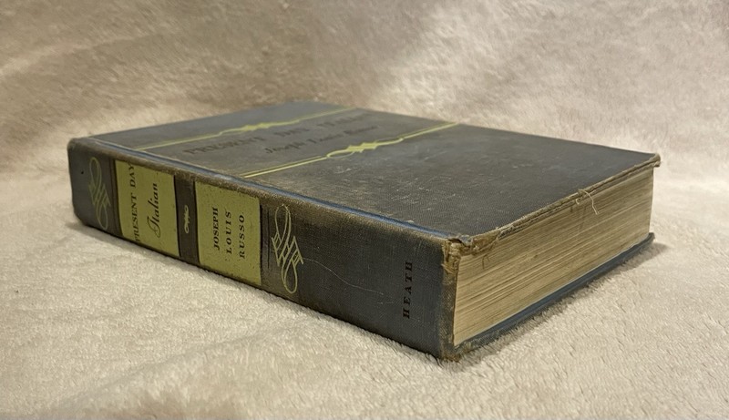 PRESENT DAY ITALIAN BY JOSEPH LOUIS RUSSO 1947 HARDCOVER Vintage 50s Textbook gallery