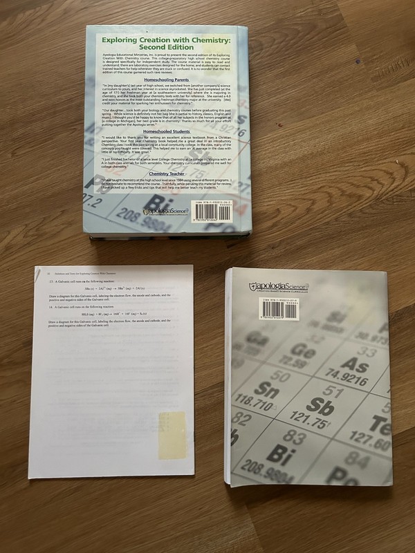 Apologia Exploring Creation Chemistry 2nd Edition PLUS Solutions & Tests Module gallery