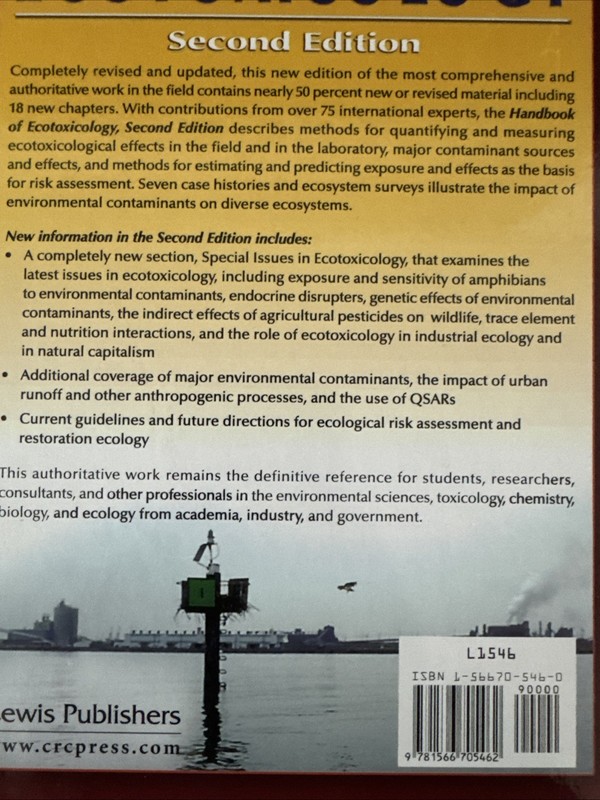 Handbook of Ecotoxicology by Barnett A. Rattner (2002, Hardcover) gallery