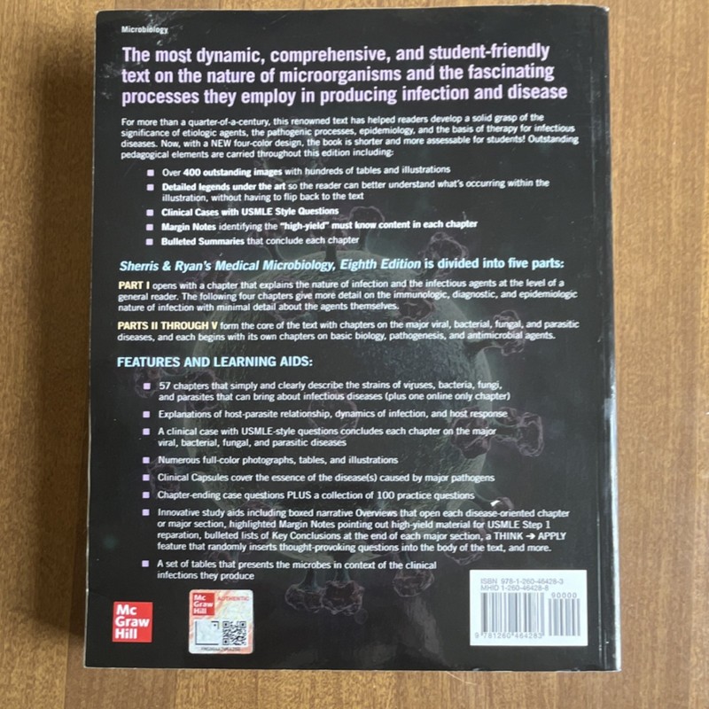 McGraw Hill Sherris & Ryan's Medical Microbiology Eighth Edition Paperback gallery