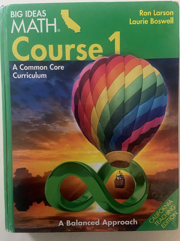 Big Ideas Math Course 1 : A Common Core Curriculum CA Teaching Edition Hardcover