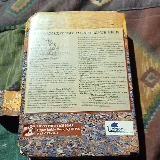 Simon & Schuster Handbook for Writers Interactive Troyka Prentice Hall Book CD-… gallery