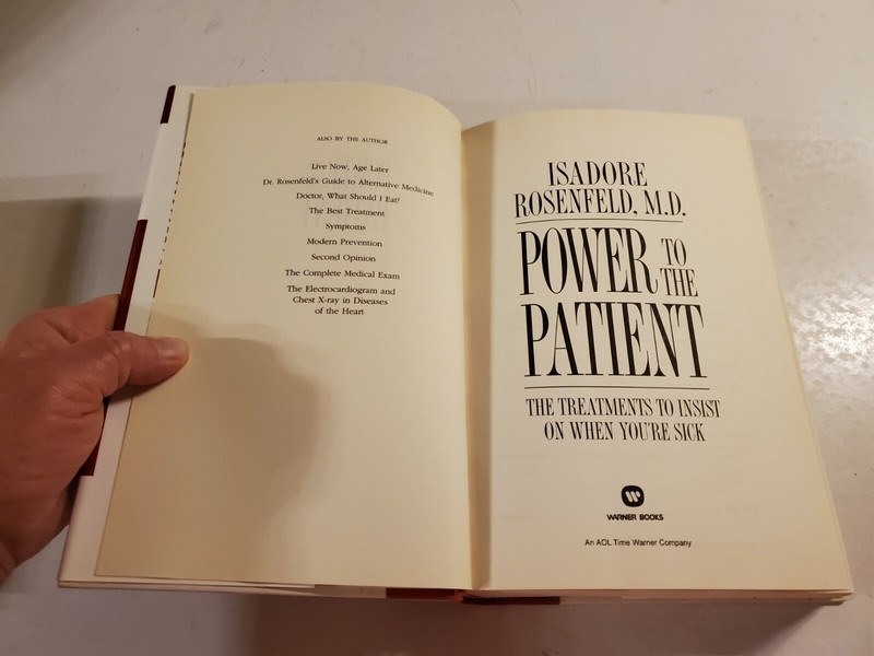 Power To The Patient by Isadore Rosenfeld, M.D., Hardcover, 2003, B302 gallery