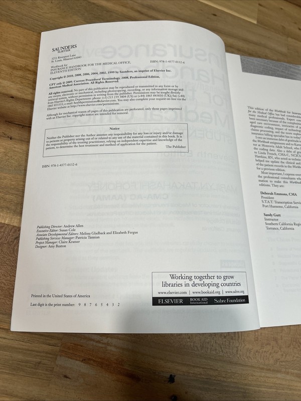 Workbook for Insurance Handbook for the Medical Office by Marilyn Fordney (2009… gallery