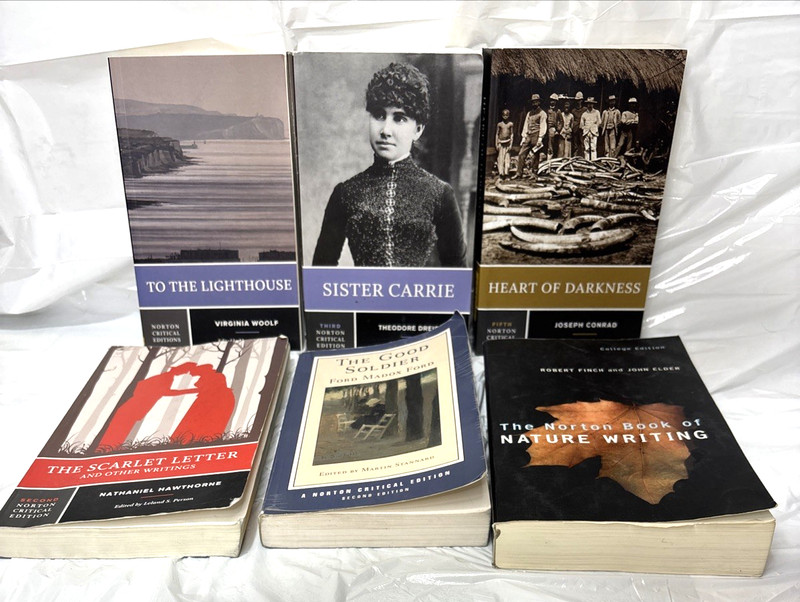 Norton Critical Editions Lot of 6, Lighthouse, Sister Carrie..multiple authors