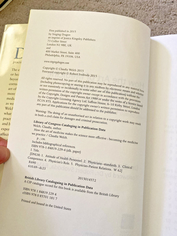 How the Art of Medicine Makes the Science More Effective / Claudia Welch 2015 HC gallery
