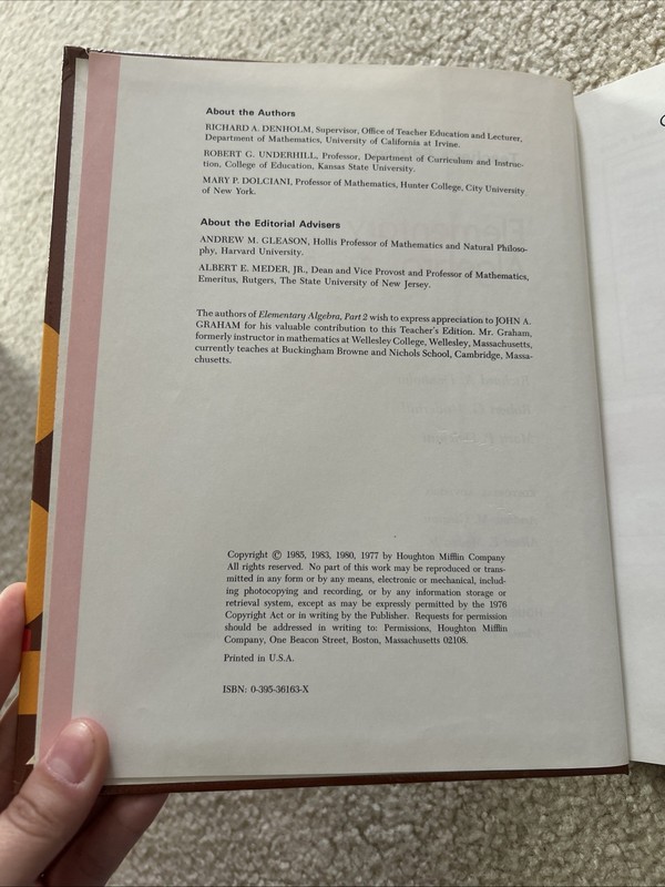 Part 2 Elementary Algebra New Edition Teachers Edition Dolciani gallery