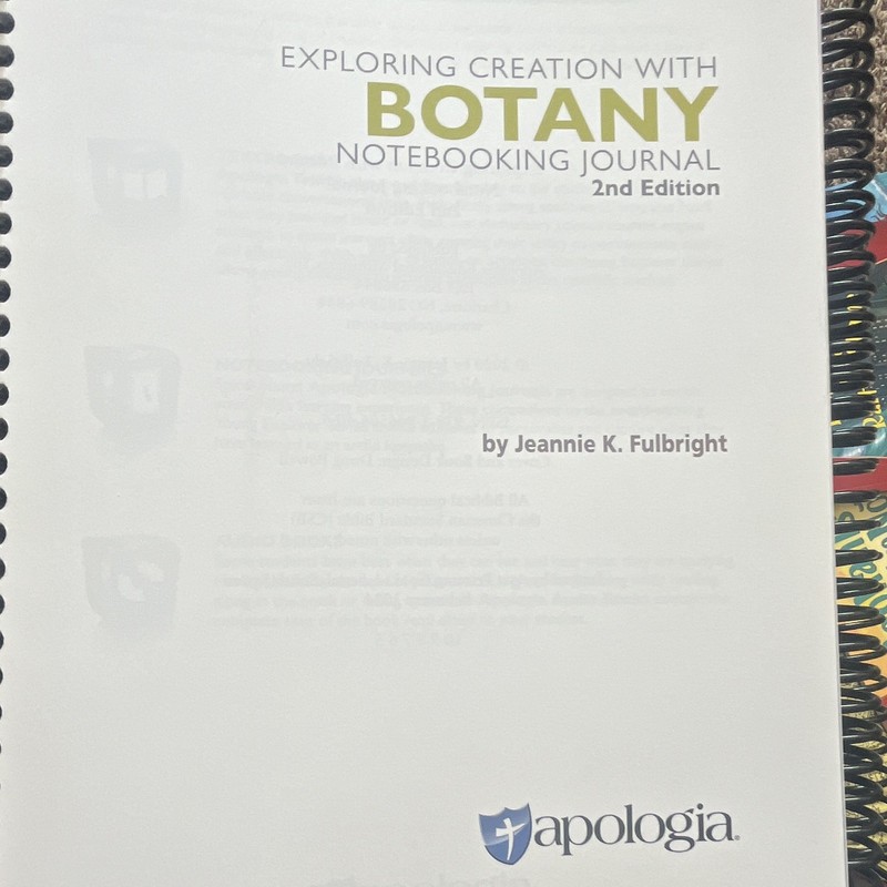 Apologia Exploring Creation Botany Notebooking Journal 2nd Ed Spiral Jeannie gallery