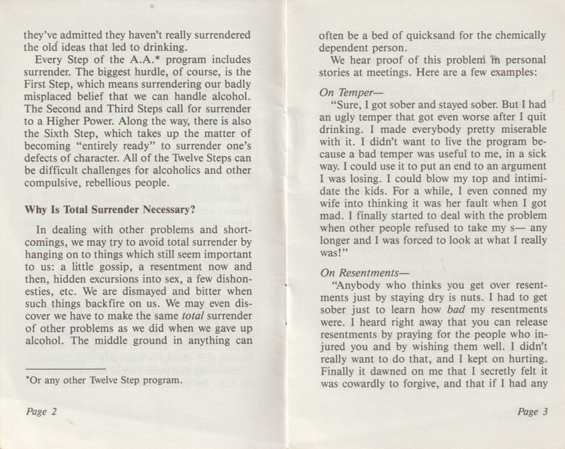 Pocket Power Series: Surrender, Hazelden Publishing (1985) Alcoholics Anonymous gallery