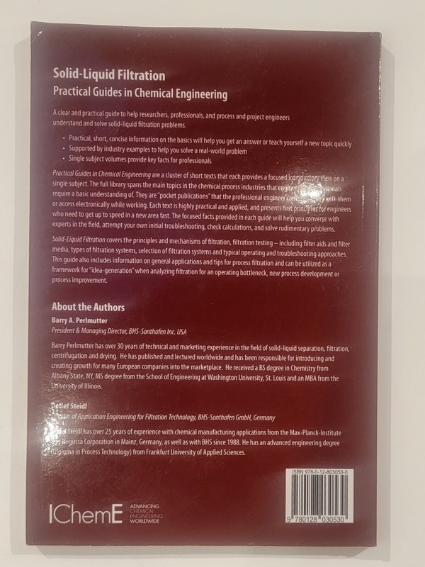 Solid-Liquid Filtration: Practical Guides In Chemical Engineering Perlmutter gallery