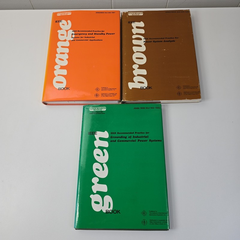 IEEE Book Series Set of 3 Electric Power Systems Hardcover Green Brown Orange