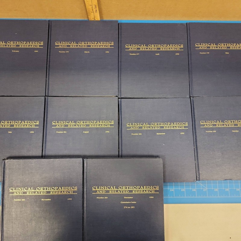 Clinical Orthopaedics and Related Research 1992 Full Year Issues 274-285 Hardcov gallery
