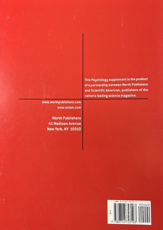 Scientific American Psychology Reader to Accompany Abnormal Psychology (2001) FS gallery