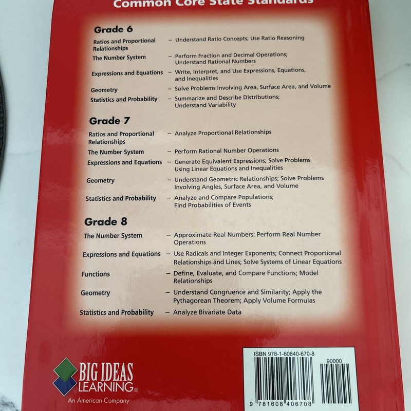 Big Ideas Course To A Common Core Curriculum, California Edition gallery