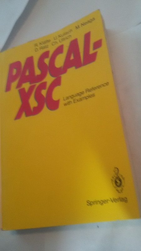 Pascal-XSC book Ulrich Kulisch 1992 language reference with examples