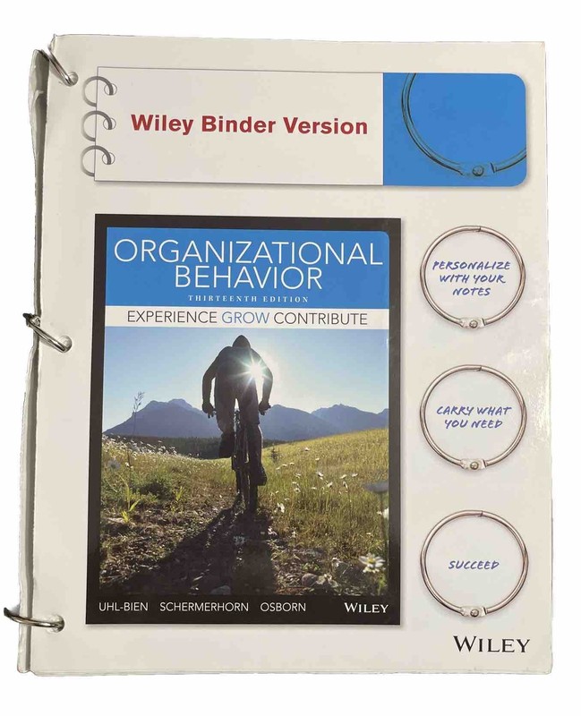 Organizational Behavior by John R. Schermerhorn Jr., (Looseleaves & Ring Binder