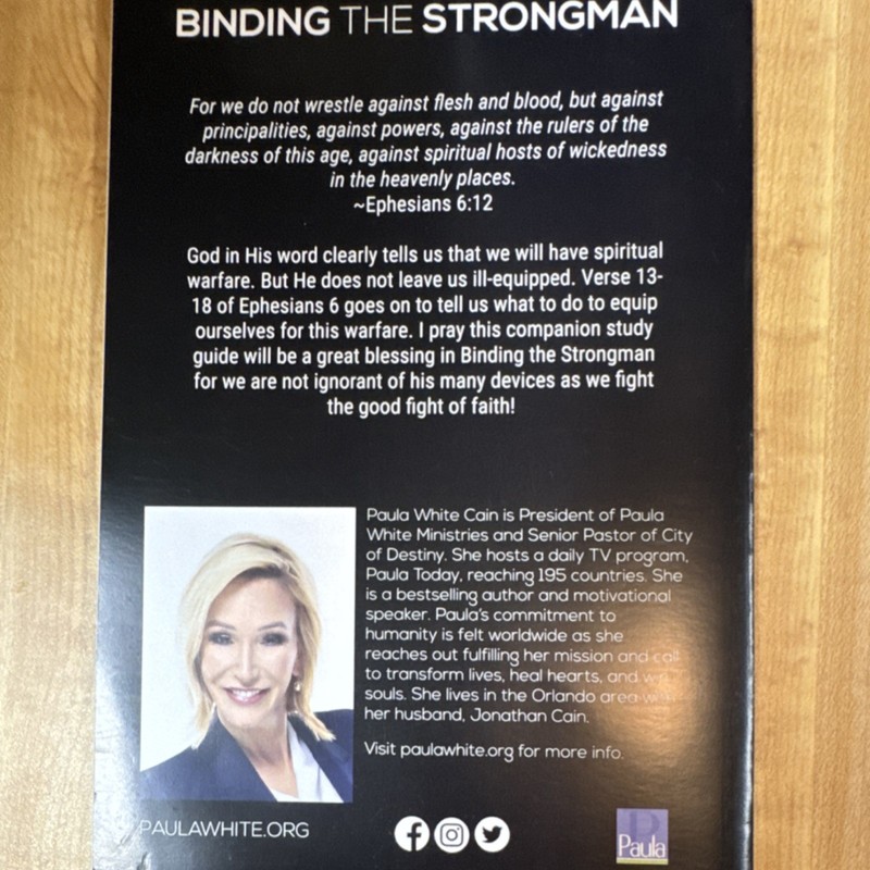 Binding the Strong Man Study Guide Paperback by Paula White Cain, Religion gallery