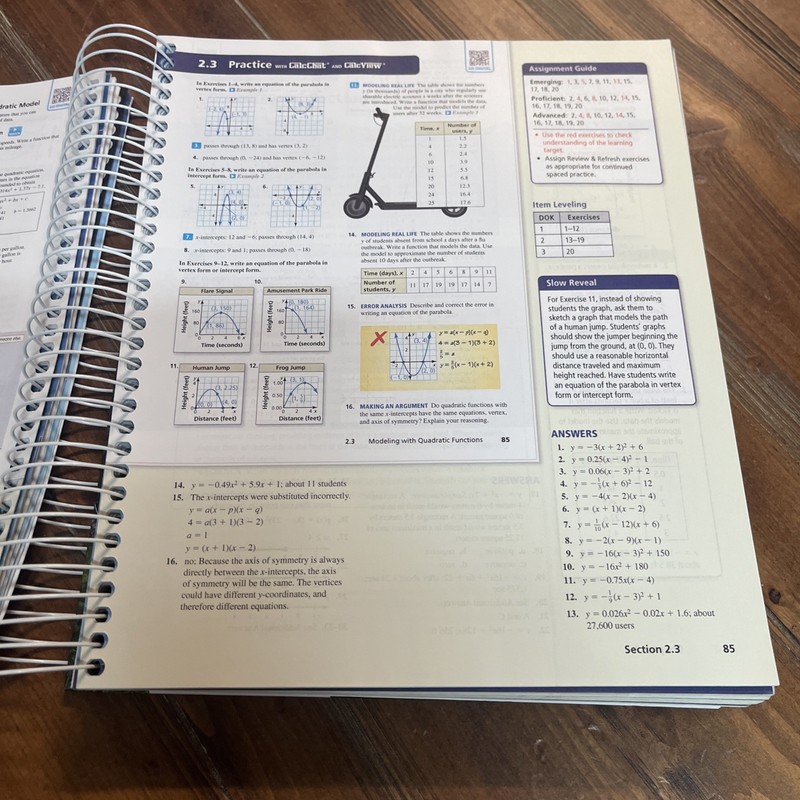 Tennessee Algebra 2 Teaching Edition CalcChat CalcView Ron Larson Laurie Boswell gallery