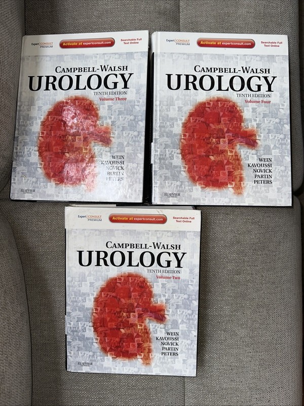 Campbell-Walsh Urology: Tenth Edition Hardcover (Volume 2 3 4) Very Good