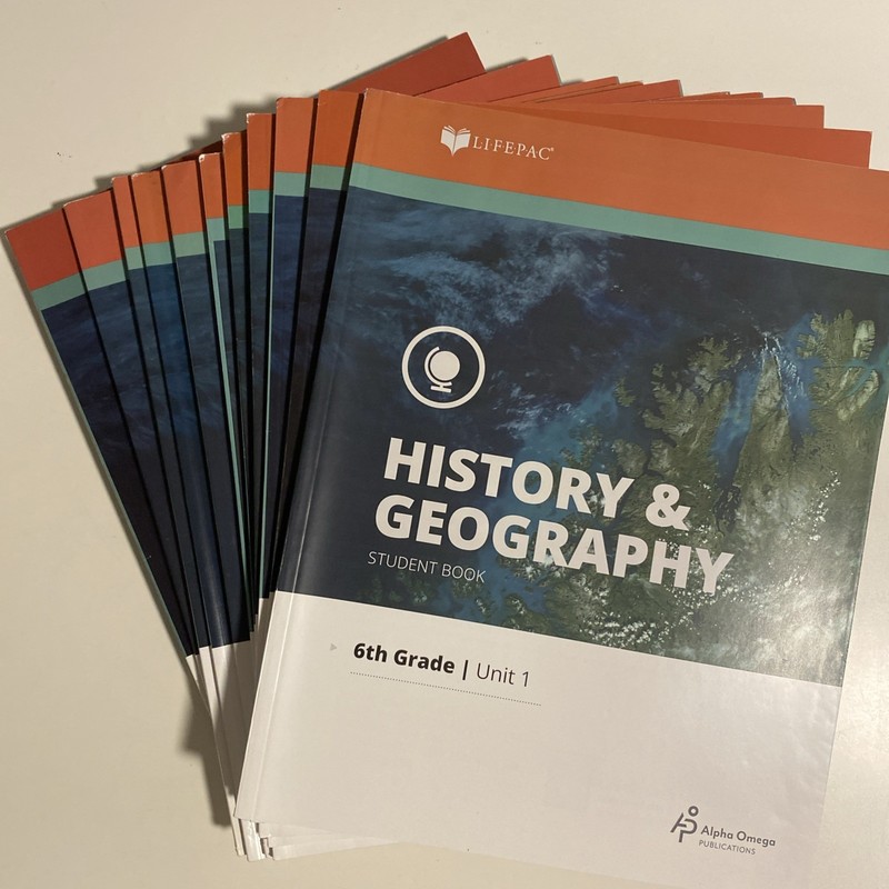 LIFEPAC 6th Grade History & Geography Teachers Guide & Units 1-10 AOP Homeschool