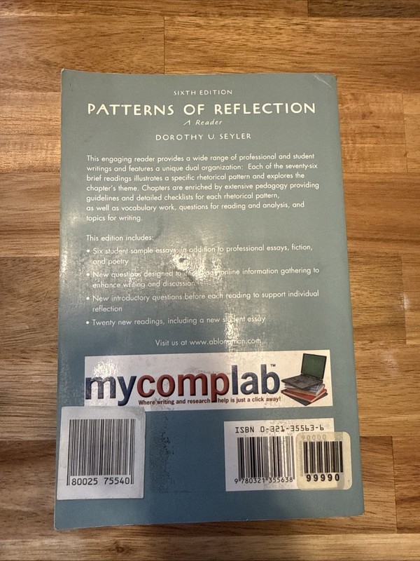 PATTERNS OF REFLECTION: A READER (6TH EDITION) By Dorothy U. Seyler gallery