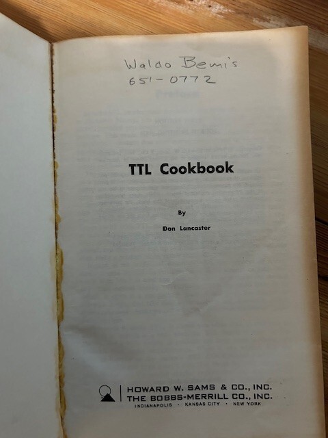 TTL Cookbook by Don Lancaster, Howard W. Sams, 1974 1st Edition Paperback gallery